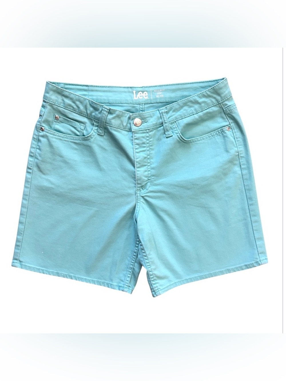 Lee Women's Aqua Blue Jean Cotton Shorts Sz.12